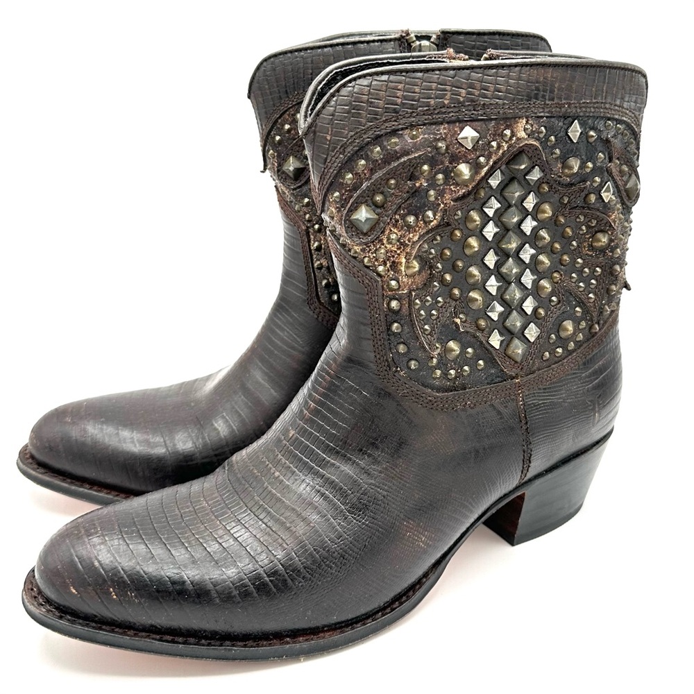 Frye Deborah Deco, Western Boots, Short cowgirl cowboy boots, Size 8, EUC